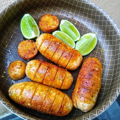 Recipe of homemade chicken sausage on the DeliRec recipe website