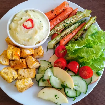 Recipe of vegetarian lunch on the DeliRec recipe website