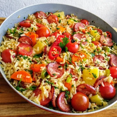 Recipe of Colorful and delicious rice on the DeliRec recipe website