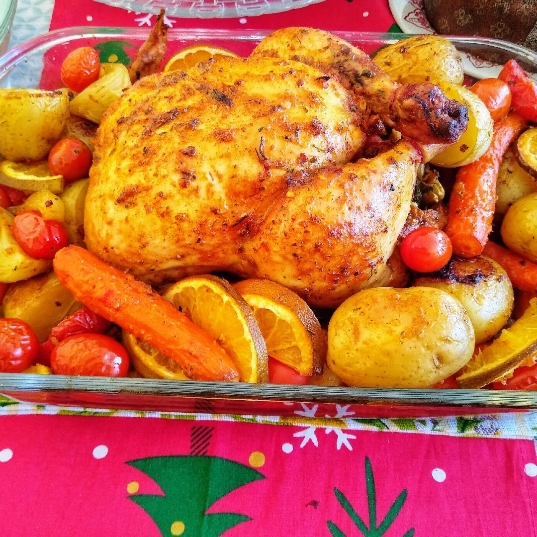 Photo of the Roasted chicken with vegetables and orange – recipe of Roasted chicken with vegetables and orange on DeliRec