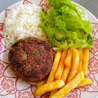Recipe of vegan burger on the DeliRec recipe website