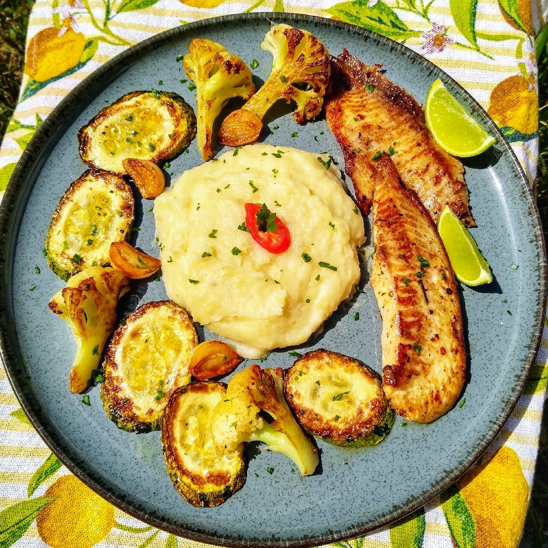 Photo of the Grilled tilapia fillet with mashed potatoes – recipe of Grilled tilapia fillet with mashed potatoes on DeliRec