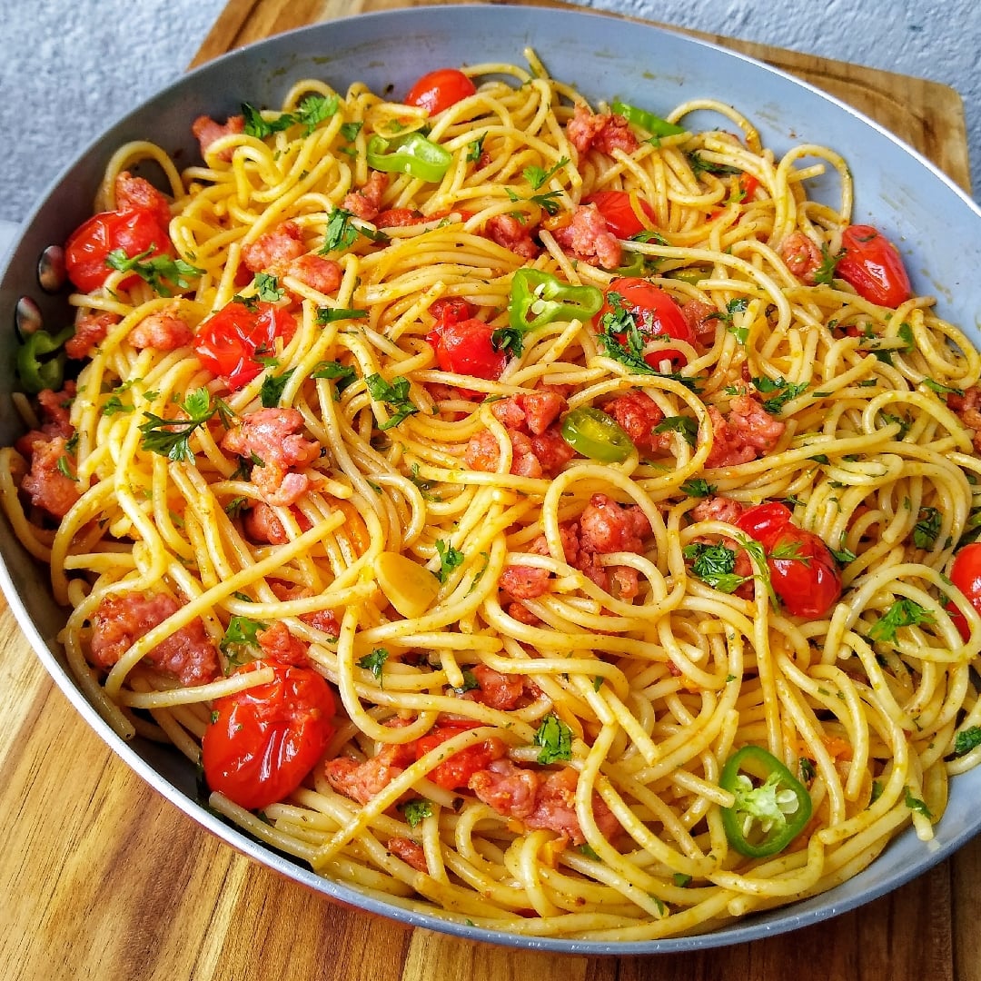 Photo of the frying pan spaghetti – recipe of frying pan spaghetti on DeliRec