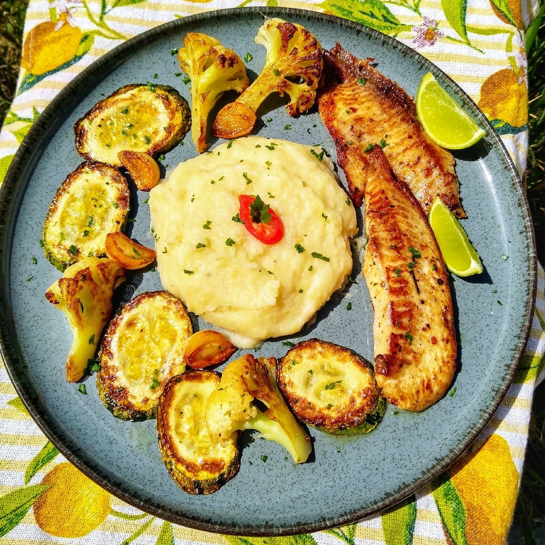 Photo of the Grilled tilapia fillet with mashed potatoes – recipe of Grilled tilapia fillet with mashed potatoes on DeliRec