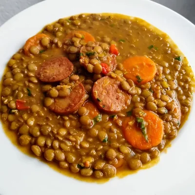 Recipe of Lentil with Pepperoni and Carrot on the DeliRec recipe website