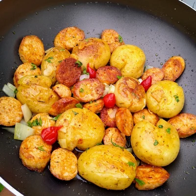 Recipe of Sausage with Potatoes on the DeliRec recipe website