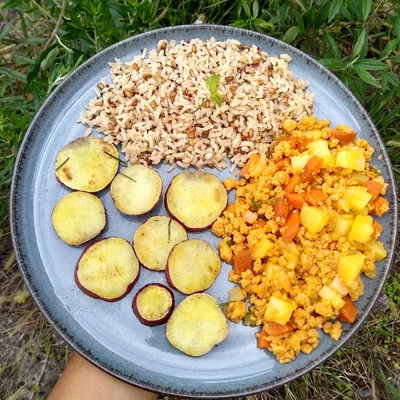 Recipe of Soy protein, 7-grain rice and sweet potato on the DeliRec recipe website