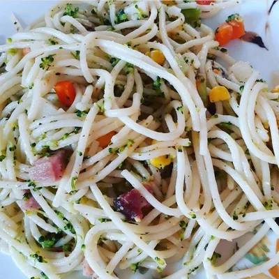 Recipe of spaghetti with vegetables on the DeliRec recipe website