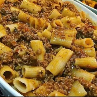 Recipe of Pasta with minced meat on the DeliRec recipe website