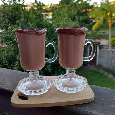 Recipe of Hot chocolate with Nutella rim on the DeliRec recipe website