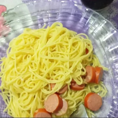 Recipe of Garlic and oil pasta with sausage 😋 on the DeliRec recipe website