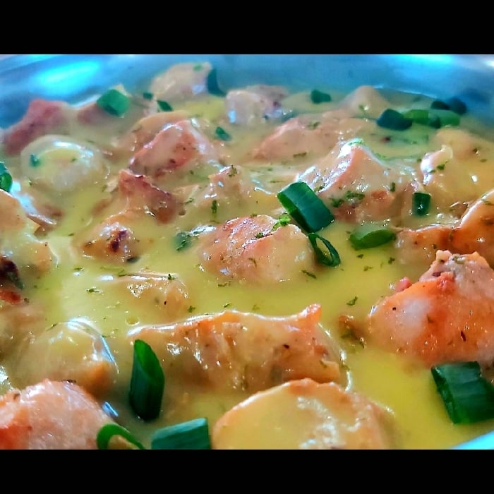 Photo of the Chicken cubes in Dijon Mustard cream – recipe of Chicken cubes in Dijon Mustard cream on DeliRec