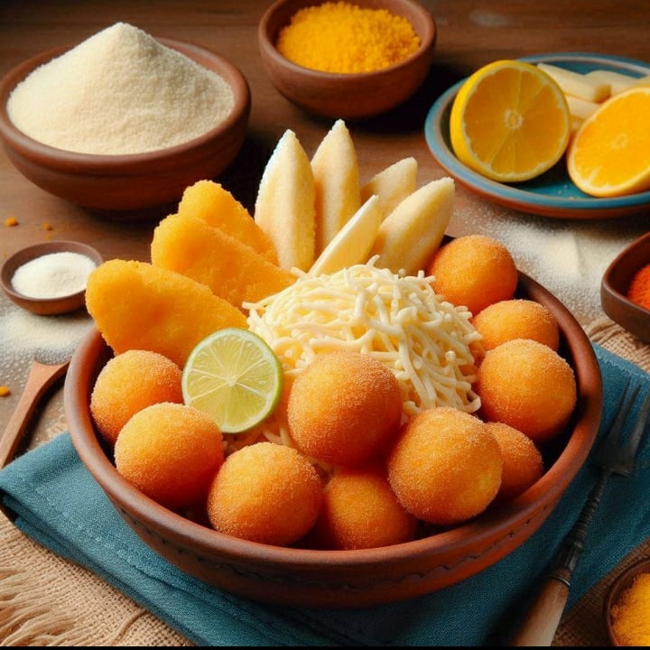 Foto da Acarajé com massa de cuzcuz e aromatizante de queijo - receita de Acarajé com massa de cuzcuz e aromatizante de queijo no DeliRec