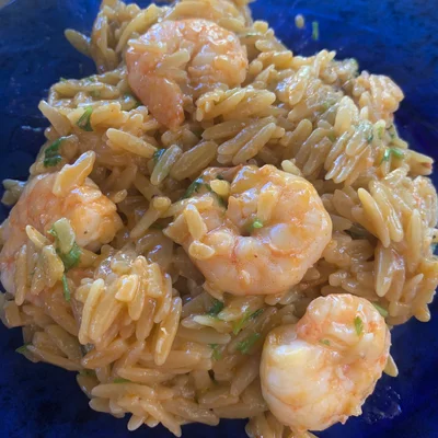 Recipe of shrimp risoni on the DeliRec recipe website