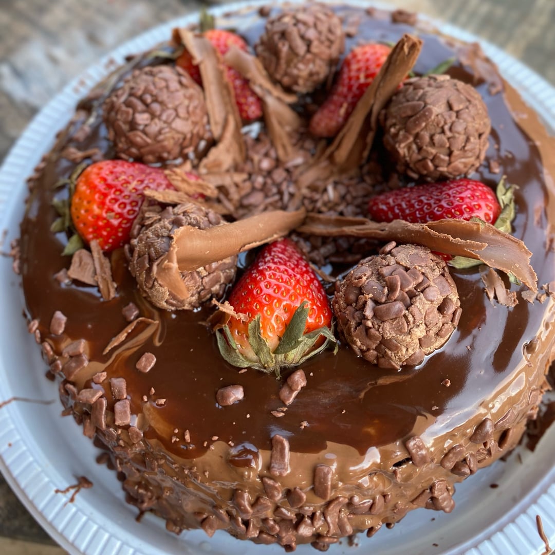 Foto de la Tarta de chocolate con fresa 🍓 – receta de Tarta de chocolate con fresa 🍓 en DeliRec
