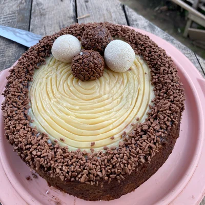 Chocolate cake with nest milk 🤤