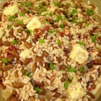 Photo of the Bean Risotto, Dry Meat and Coalho Cheese – recipe of Bean Risotto, Dry Meat and Coalho Cheese on DeliRec