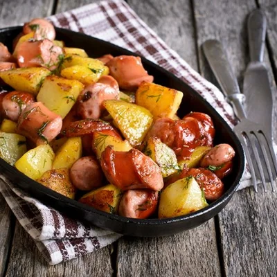 Recipe of PRACTICAL AND JUICY ROASTED SAUSAGE on the DeliRec recipe website