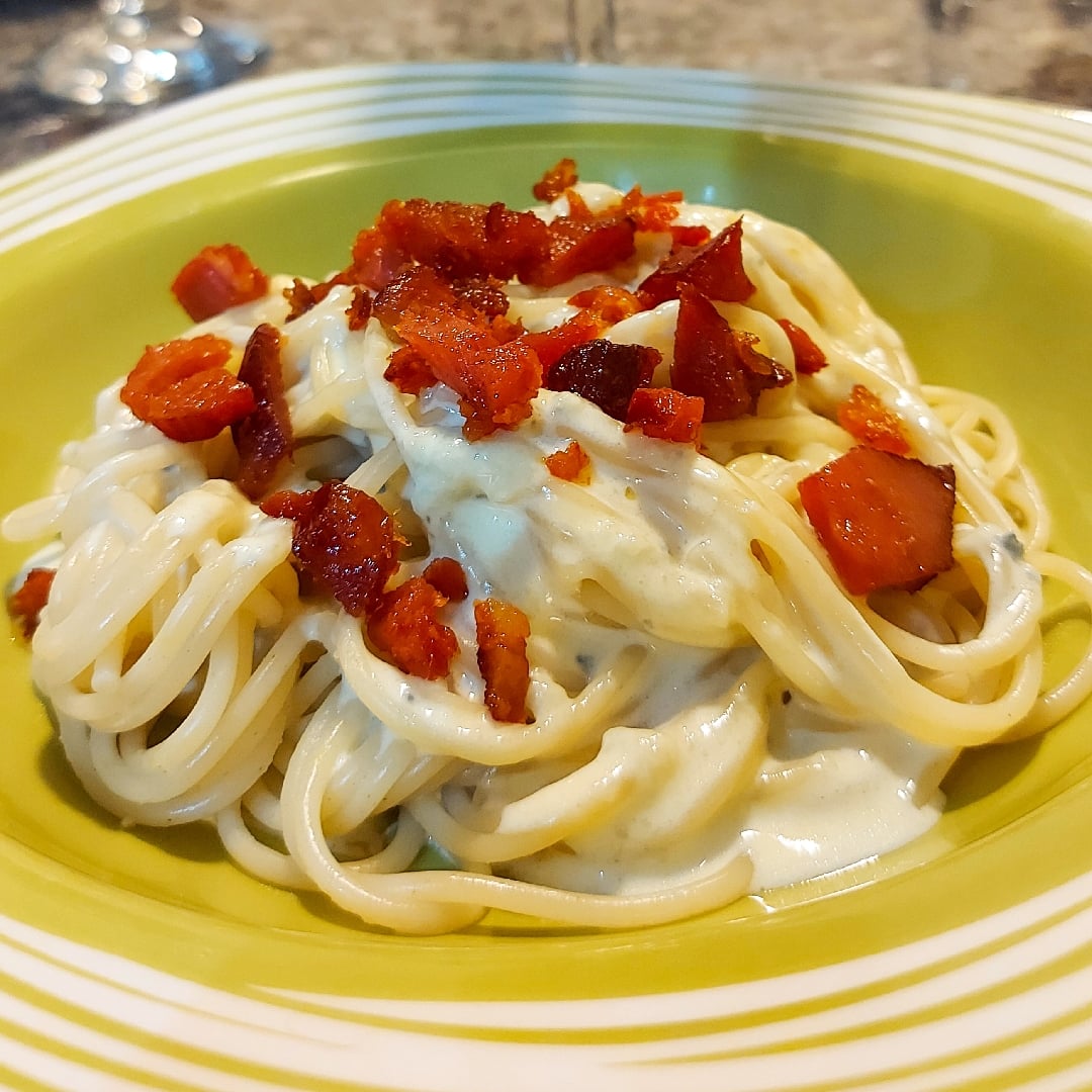 Photo of the Pasta with Gorgonzola and Bacon Sauce – recipe of Pasta with Gorgonzola and Bacon Sauce on DeliRec