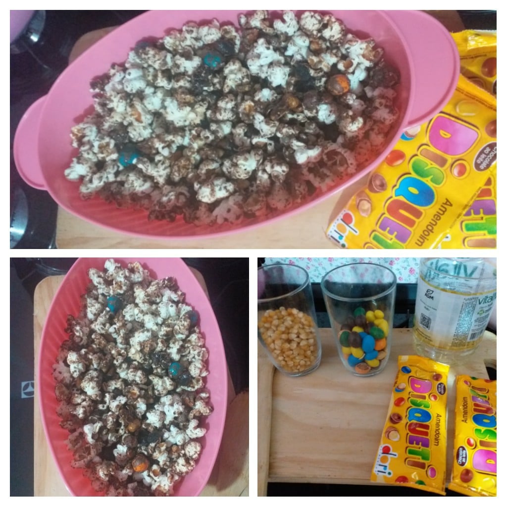 Photo of the Gourmet popcorn made with peanut m&m – recipe of Gourmet popcorn made with peanut m&m on DeliRec