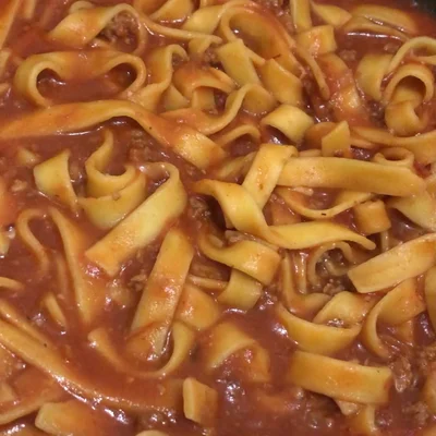 Recipe of Pasta with Bolognese sauce on the DeliRec recipe website