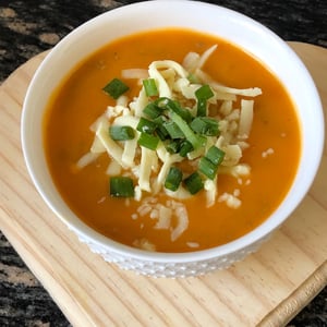 Pumpkin broth with minced meat