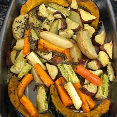Receta de verduras asadas en el sitio web de recetas de DeliRec
