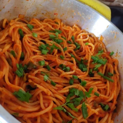 Recipe of seasoned noodles on the DeliRec recipe website