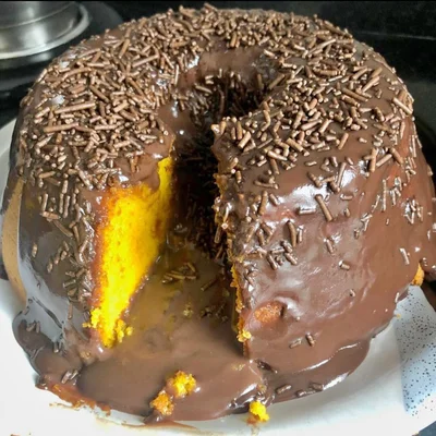 Recipe of carrot volcano cake on the DeliRec recipe website