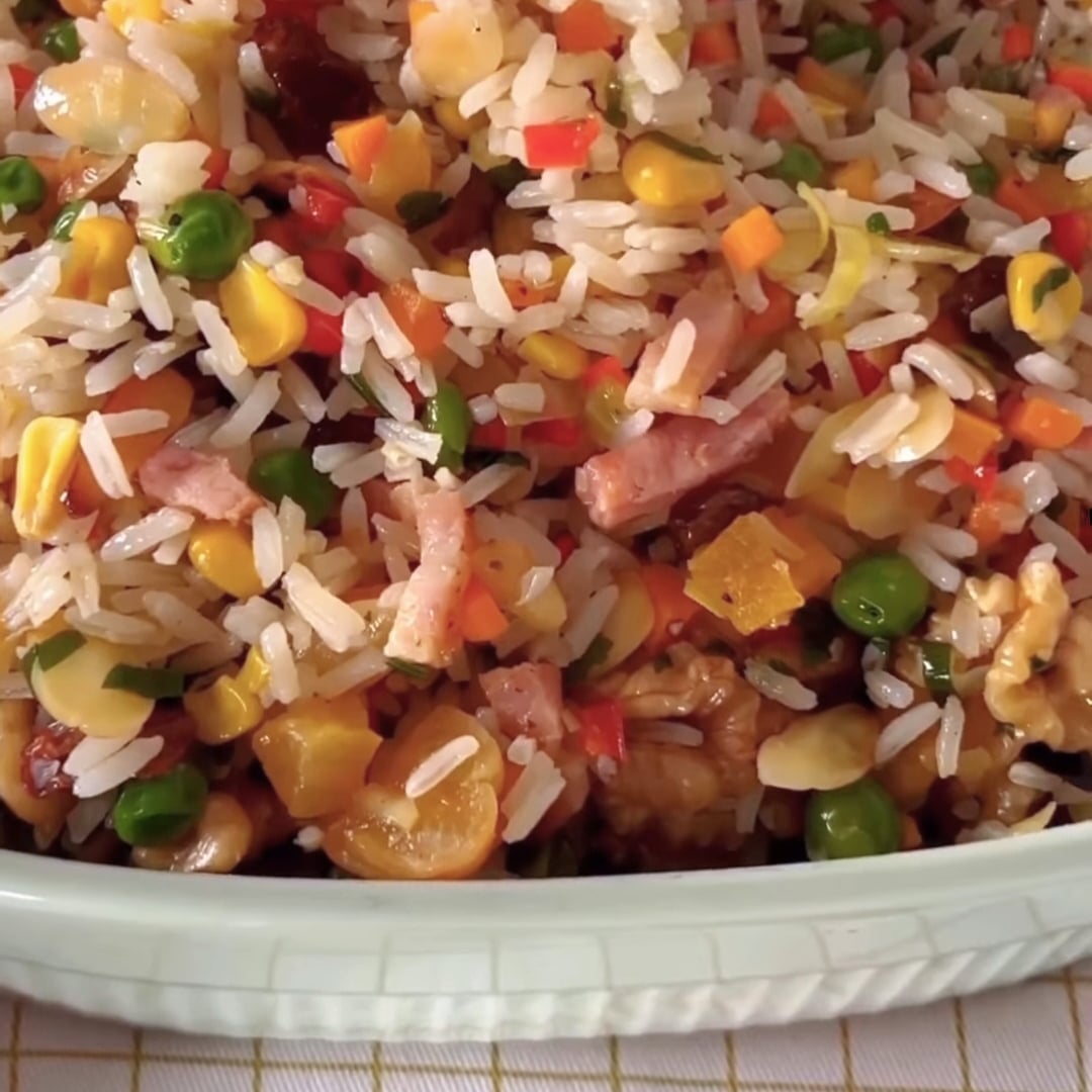 Photo of the Colored rice with bacon – recipe of Colored rice with bacon on DeliRec