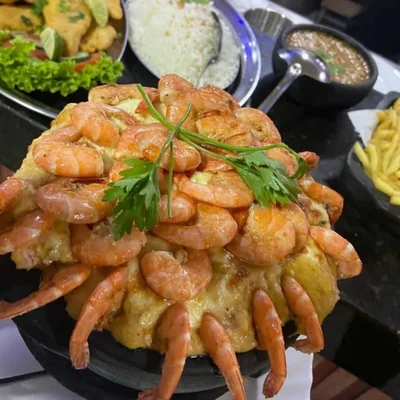 Recipe of SHRIMP WITH FOUR CHEESES on the DeliRec recipe website