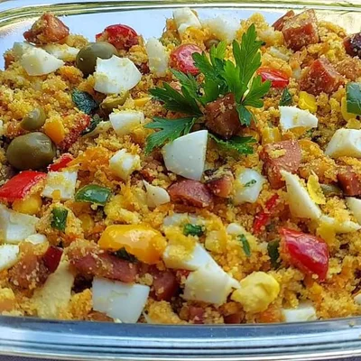 Recipe of Simple and delicious couscous farofa on the DeliRec recipe website