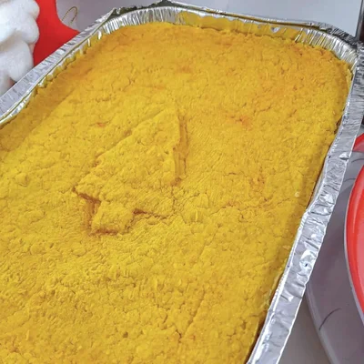 Recipe of Cod Pie with Chickpea Pasta. on the DeliRec recipe website