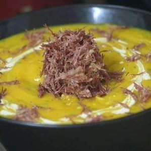 Foto da Creme de abóbora com carne seca @gastaofitness - receita de Creme de abóbora com carne seca @gastaofitness no DeliRec