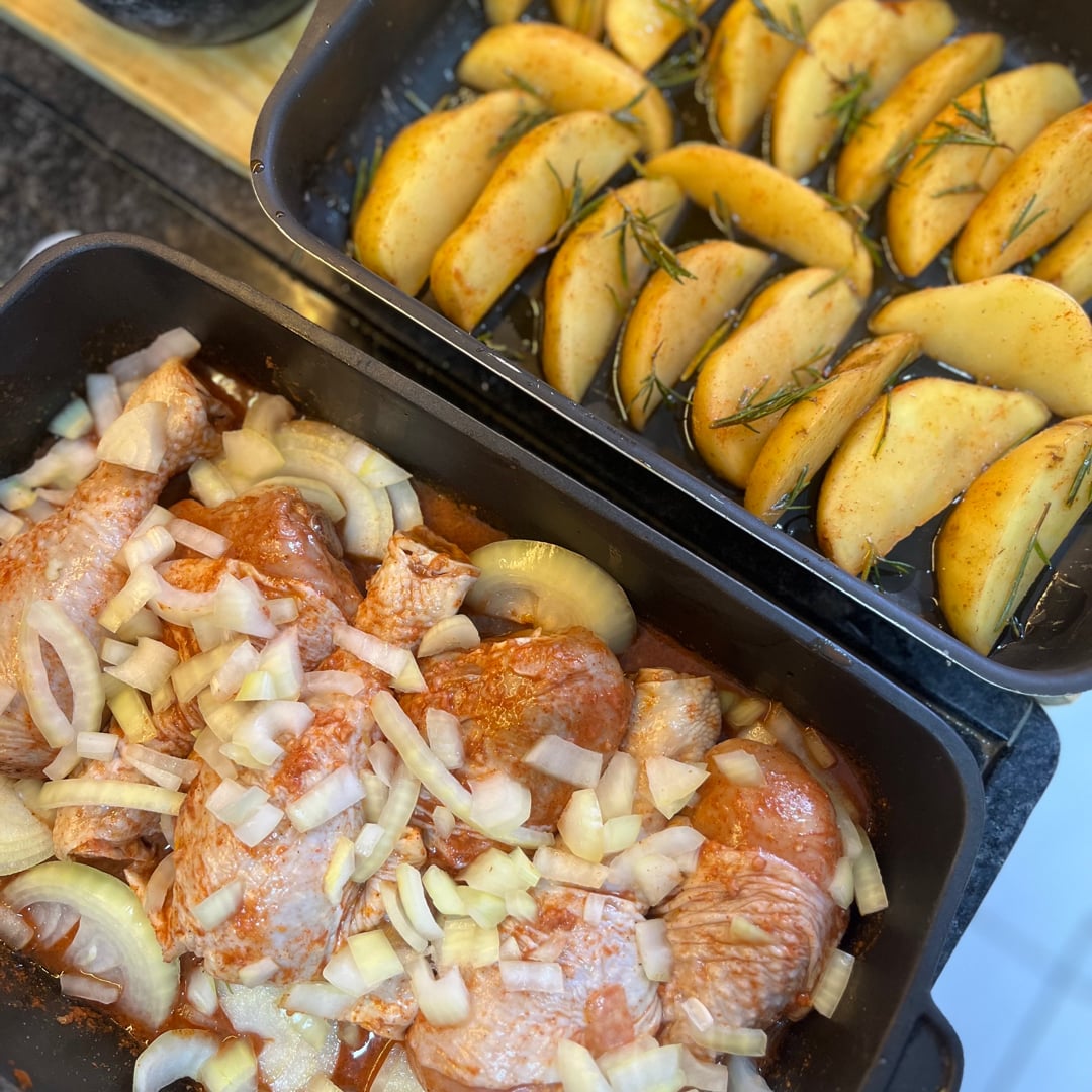 Foto da Coxa da Nonna com batatas ao forno - receita de Coxa da Nonna com batatas ao forno no DeliRec