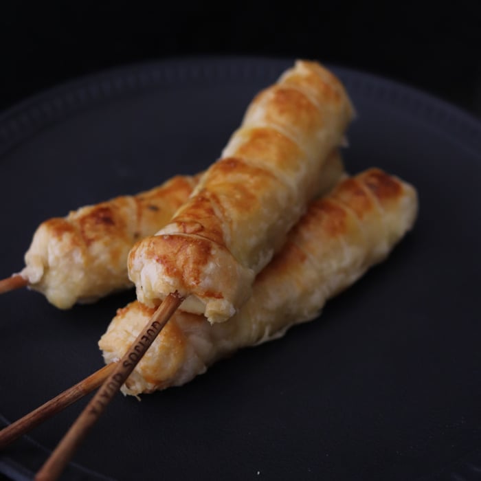Photo of the Coalho cheese skewer with puff pastry – recipe of Coalho cheese skewer with puff pastry on DeliRec