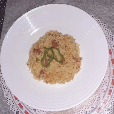 Recipe of Rice with sausage and carrots on the DeliRec recipe website