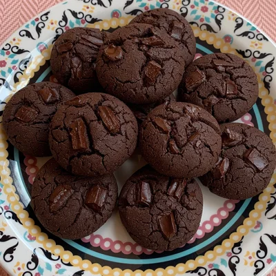 Receita de Cookie de chocolate saudável  no site de receitas DeliRec