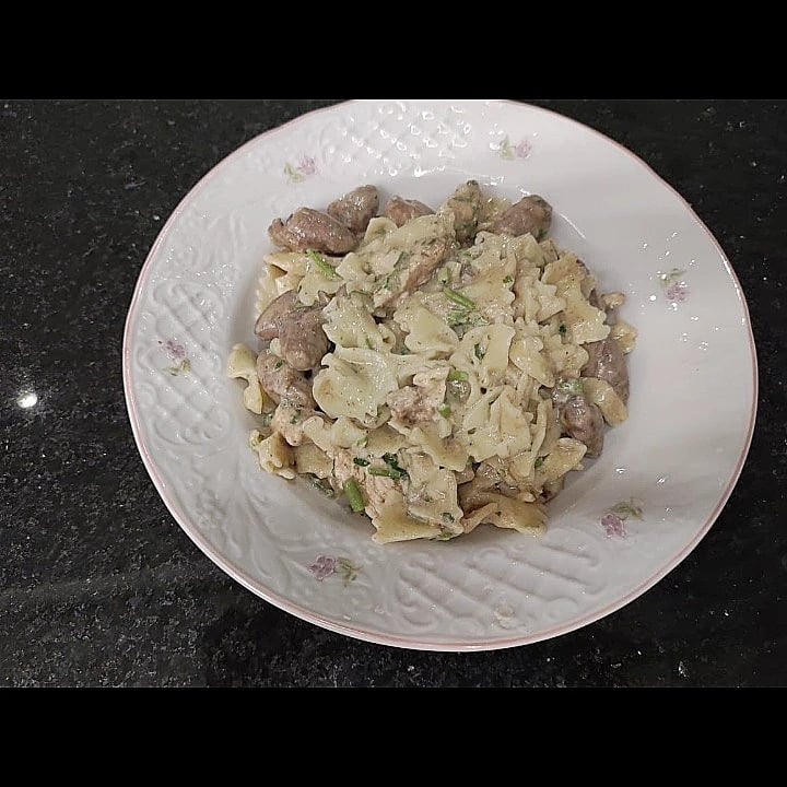 Photo of the Pasta with Chicken Heart and Chicken – recipe of Pasta with Chicken Heart and Chicken on DeliRec