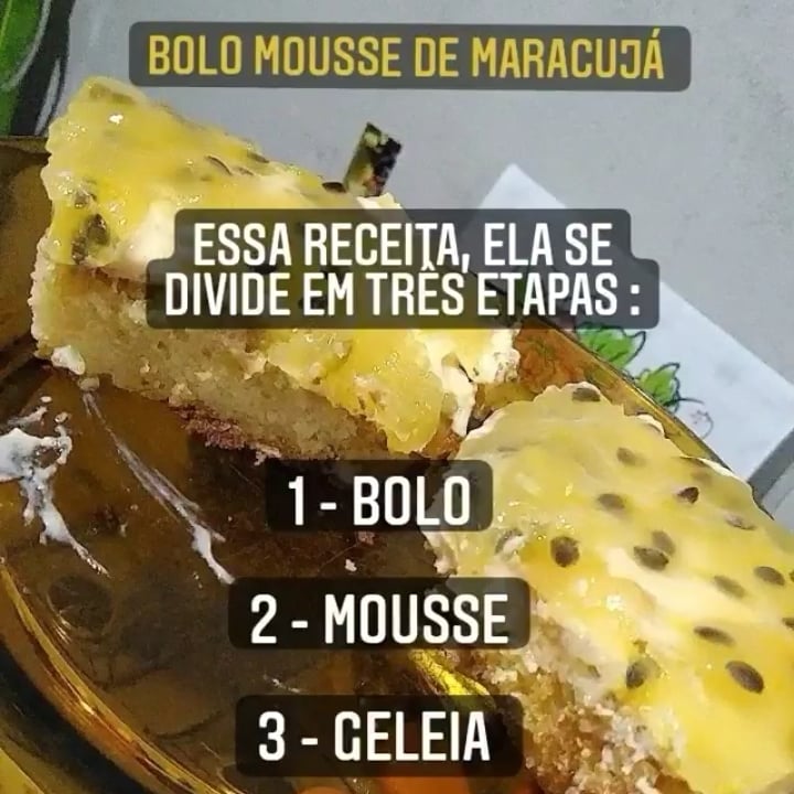 Foto da Bolo Mousse de Maracujá  - receita de Bolo Mousse de Maracujá  no DeliRec