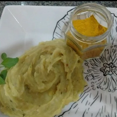Recipe of Yam puree with turmeric on the DeliRec recipe website