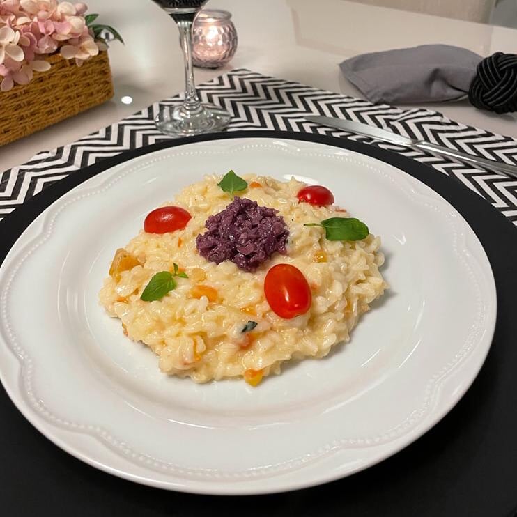 Photo of the Cod risotto with olive pesto – recipe of Cod risotto with olive pesto on DeliRec