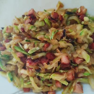 Recipe of zucchini with bacon on the DeliRec recipe website