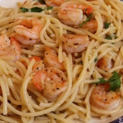 Recipe of spaghetti with shrimp on the DeliRec recipe website