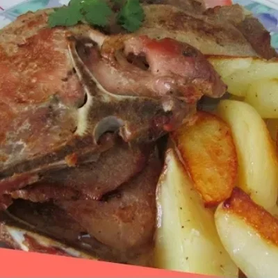Recipe of Pork steak in the oven on the DeliRec recipe website