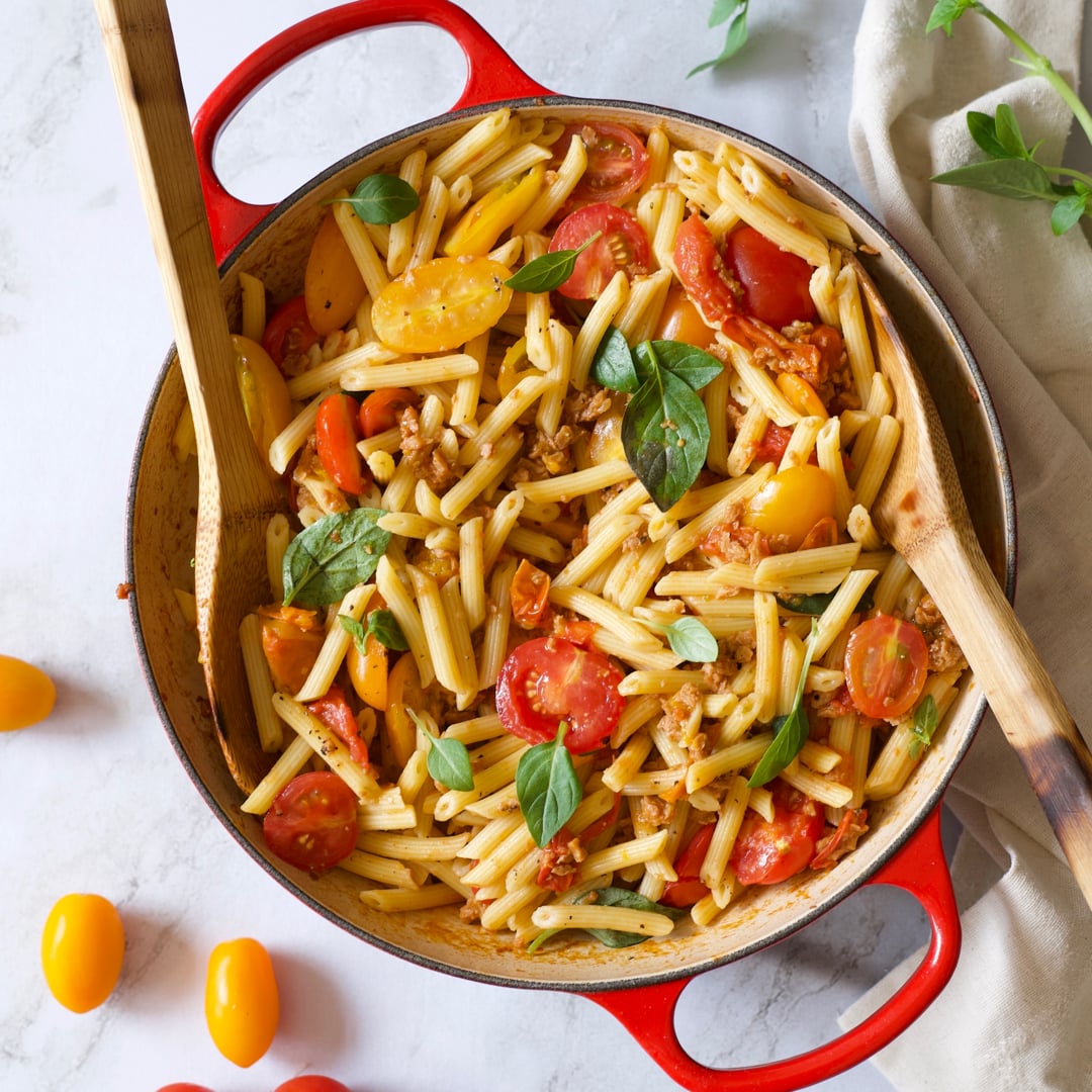 Photo of the Penne with Vegan Tuna – recipe of Penne with Vegan Tuna on DeliRec