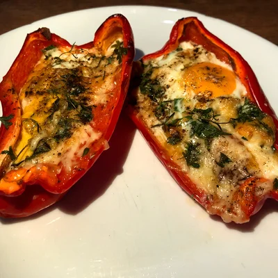 Recipe of Roasted peppers with eggs on the DeliRec recipe website