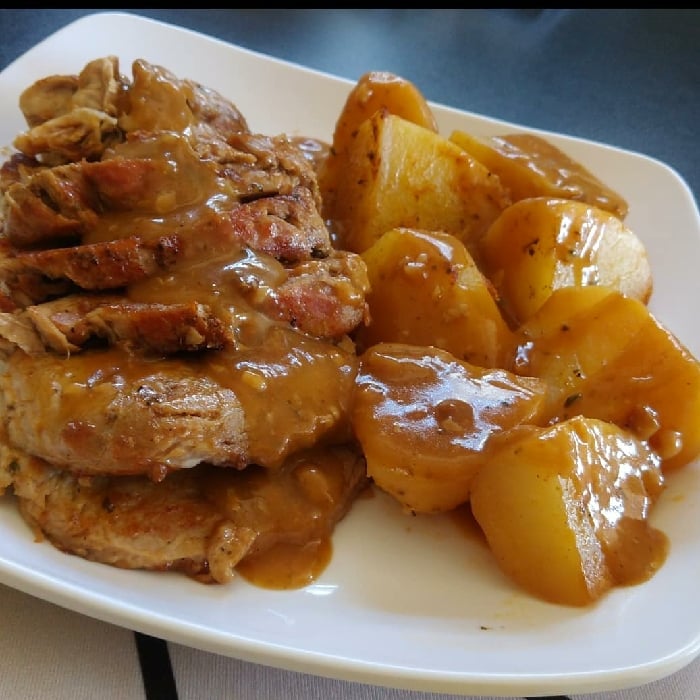 Photo of the loin with potato – recipe of loin with potato on DeliRec