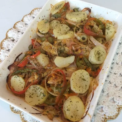 Recipe of cod with potato on the DeliRec recipe website