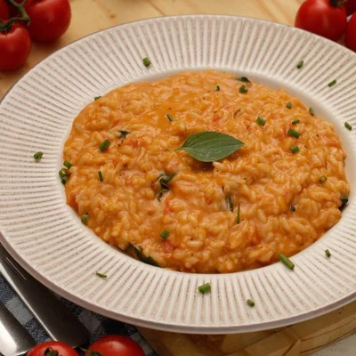 Recipe of Pomodoro risotto with roasted peppers on the DeliRec recipe website
